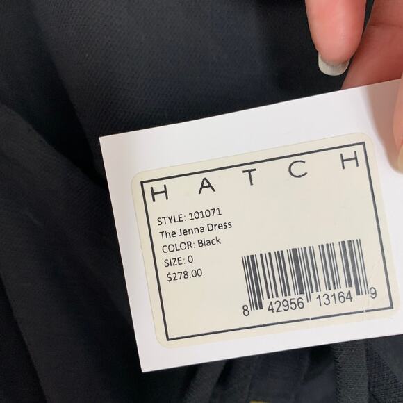 Hatch Collection Jenna Ruffle Button Front Midi Dress Black Maternity New Small - Picture 13 of 16